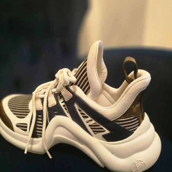 Louis Vuitton Louis Vuitton Blue Monogram Canvas and Fabric Archlight Low Top Sn - Picture 8 of 13